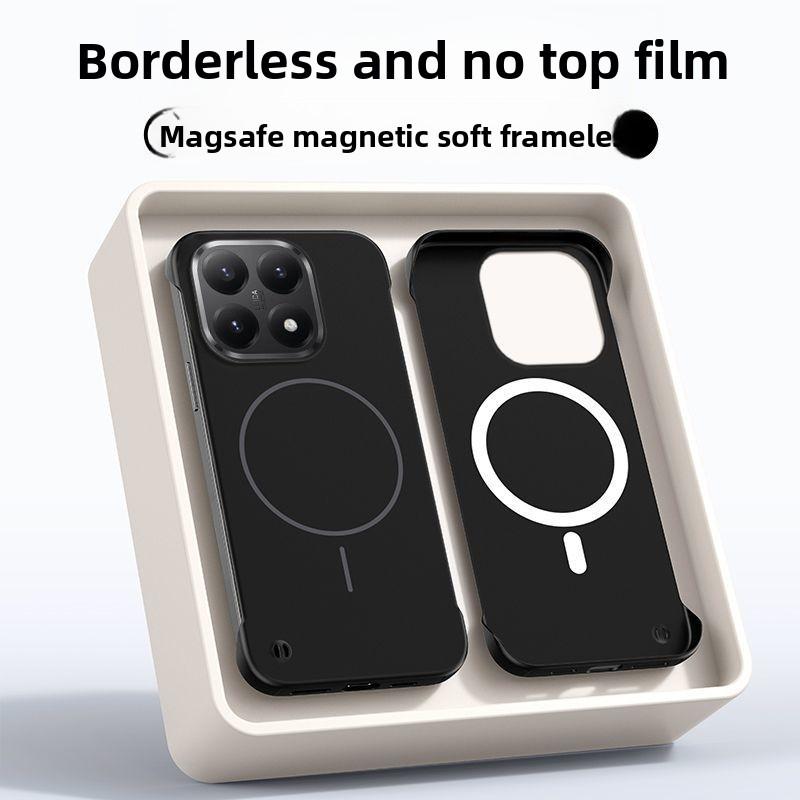 Original For Magsafe Ultrathin Frameless Phone Case For Xiaomi 15T 14T Pro 17 Pro Max POCO X8 ProMax F8 Ultra M8 Pro Matte Cover