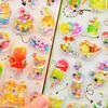 3D Cute Sequined Animal and Character Set of Perfect for Smartphone Water DIY Creative Gifts for Kids Set of Water-filled Puku-Puku Stickers,