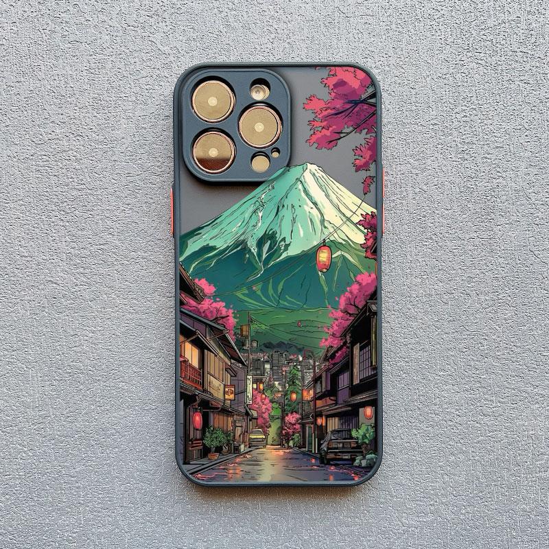New Mount Fuji Street View Phone Case For iPhone 16 15 14 Pro Max Plus 17 16 Pro Max 13 12 Mini 11 Pro Max XR XS X Cover Funda