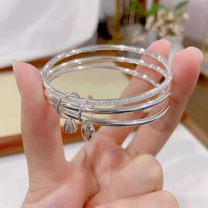 Three Lives Three Worlds Pure 9999 Sterling Silver Bracelet for Women - Young Style Gift for Girlfriend