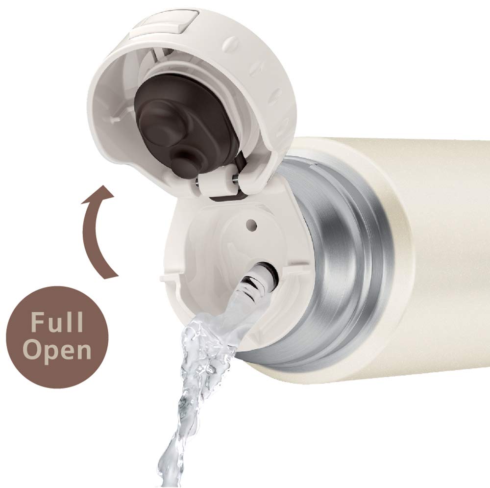 Thermos Stainless Steel Slim Water Pearl PRW Bottle, White, 350ml, FFM-351