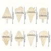 DIY Wooden Ice Cream Craft Kit for Kids: Unfinished Graffiti Painting Board with Accessories