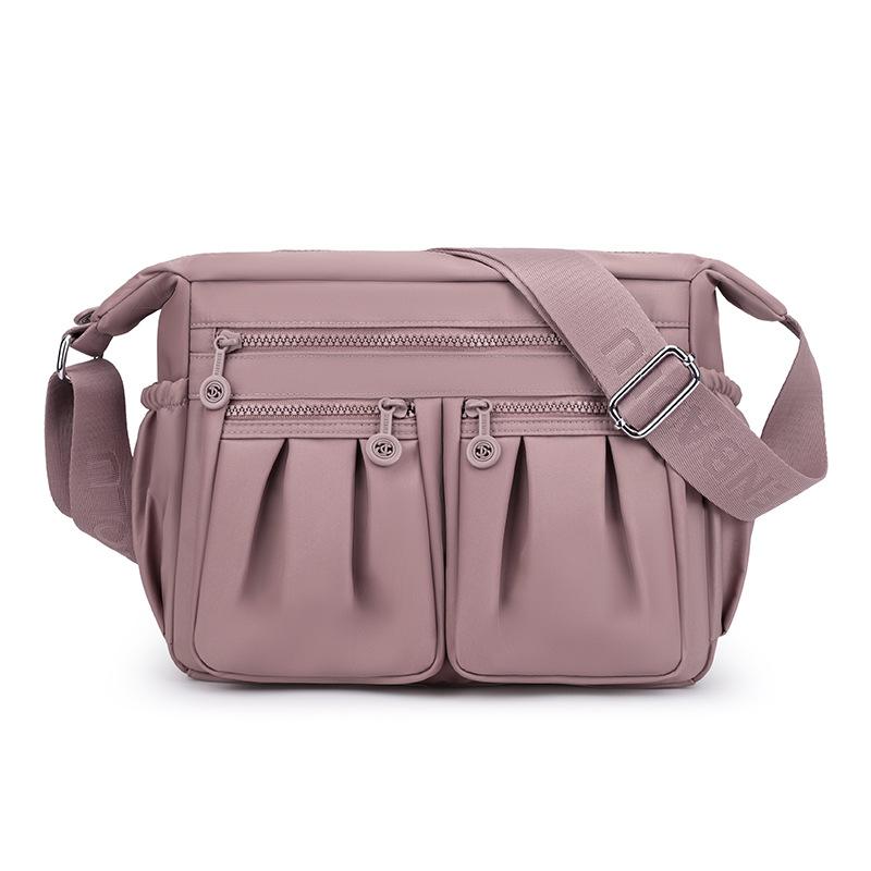 New Trendy One-Shoulder Crossbody Shopping Bag Multi-Compartment Casual Middle-Aged Mother Bag Nylon Cloth Women'S Bag