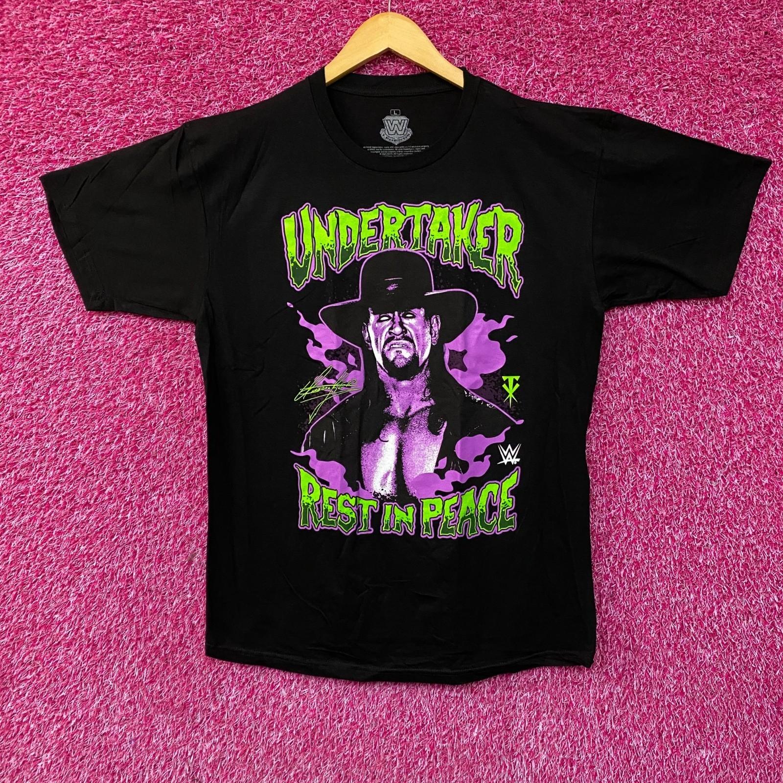 WWE Ash The Undertaker Rest In Peace Glow Ink 100% Cotton T-shirt Mens Tees Top S