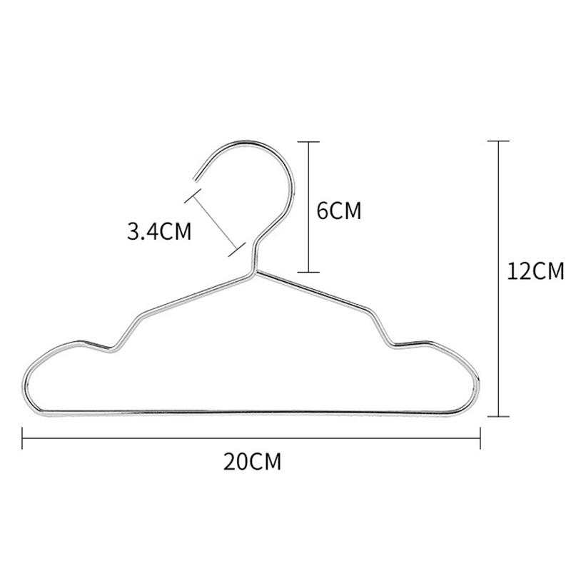 Baby Hangers Drying Rack Strong Small Metal Wire Pet Hangers For Dog Cat Gold Metal Clothes Shirts Hanger With Grooves