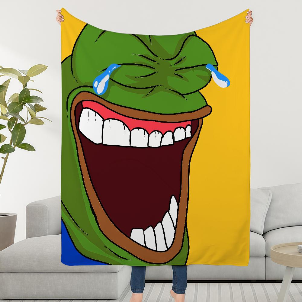 Blanket Throw Super Cosy Plush F-Frog Living Room The Sofa P-PepeS-ES Couch Childish Birthday Funny Gifts
