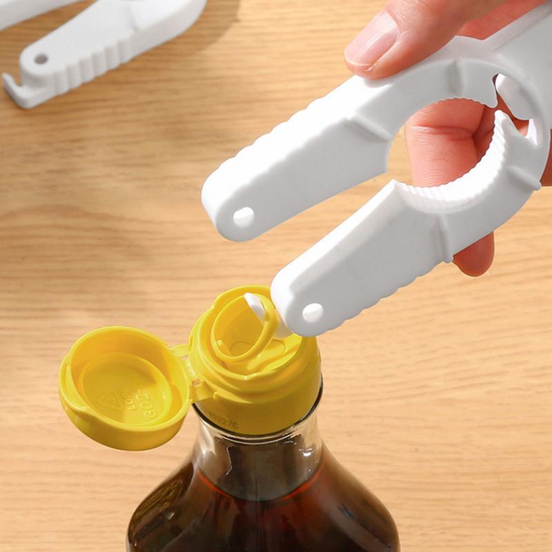 2Pcs Multi Bottle Opener Plastic Can Opener Water Bottle Gripper Jar Lid Remover Pull Tab Soup For Weak Hand Senior Elderly
