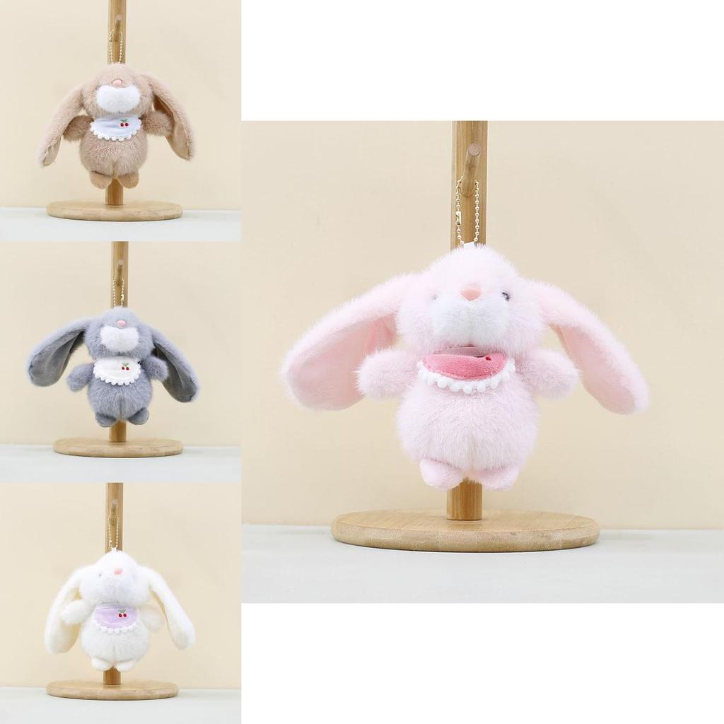Adorable Plush Rabbit Pendant With Soft Pp Cotton Filling For Cute Bag Decoration