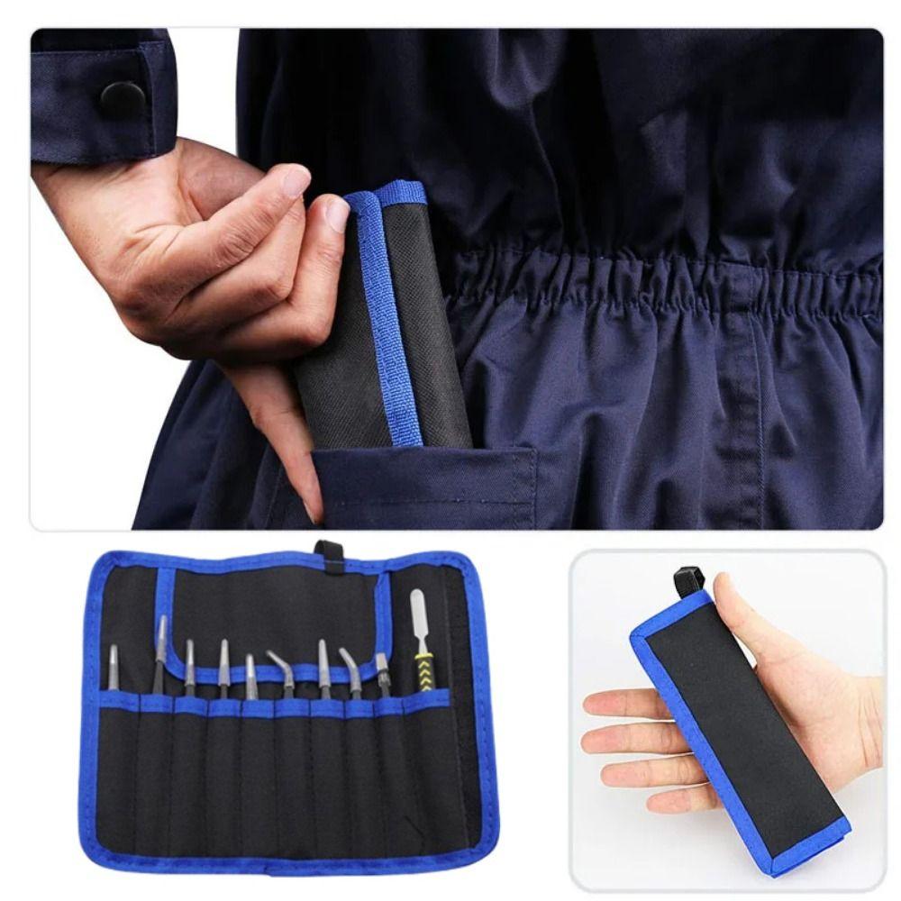 9/10pcs Curved/Straight Design Anti-Static Tweezers Maintenance Tools  Mobile Phone Repair