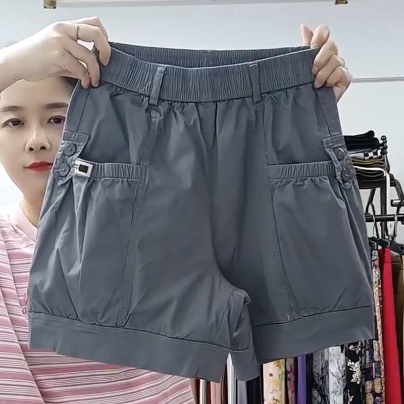 2026 Women's High Waist Slimming Cargo Shorts - Summer Style, Versatile, Elastic, Casual Hot Pants
