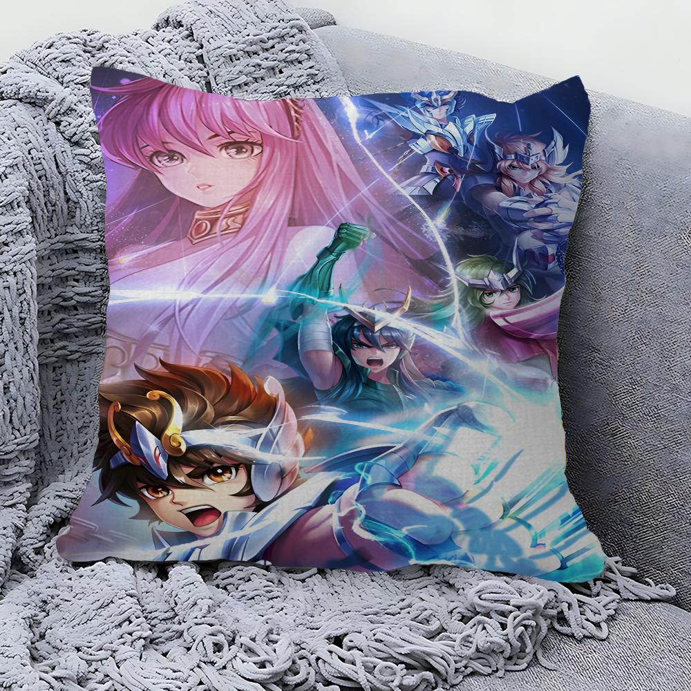 Saint Seiya 45*45cm Cushion Cover Pillow Cover Decor Pillowcase Home Pillowcase For Couch Pillow