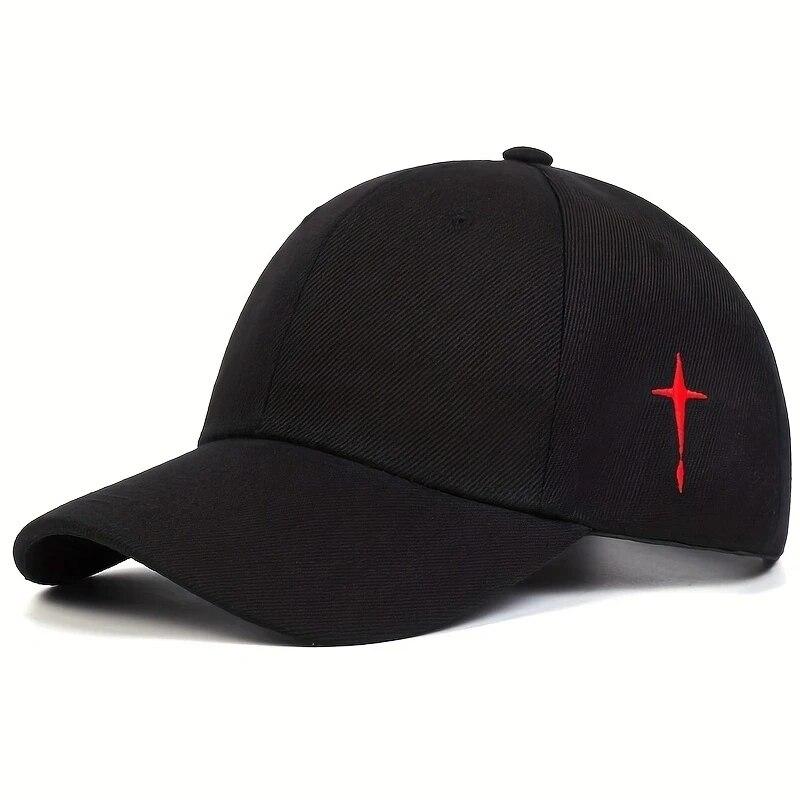 Unisex Side Cross Embroidery Baseball Caps Spring And Autumn Outdoor Adjustable Casual Hats Sunscreen Hat
