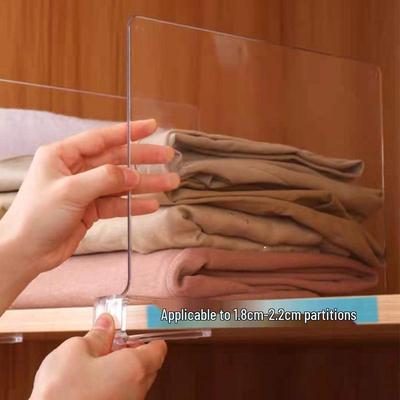 Acrylic Transparent Partition Shelf Organizer for Wardrobe