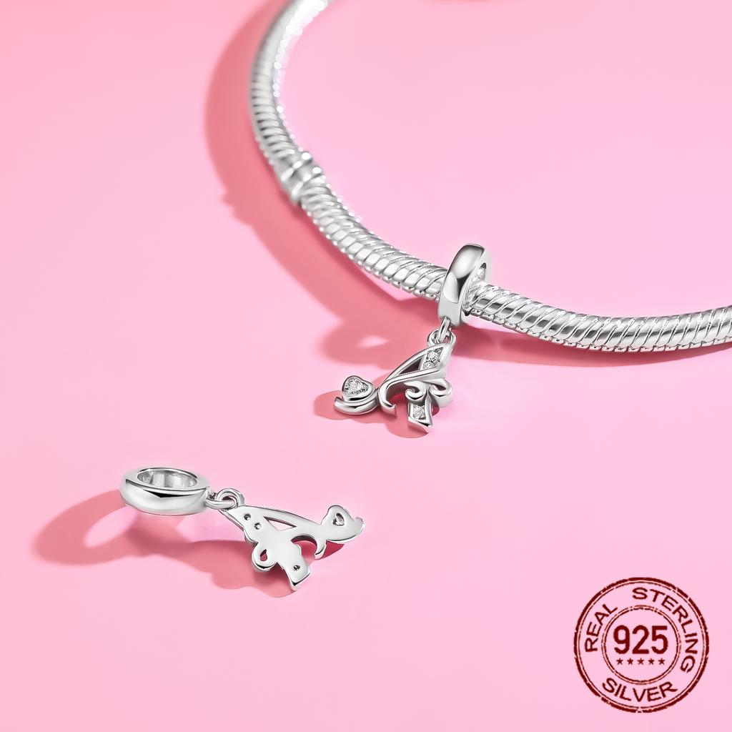 Charms Beads Copper Solid Color Letter Family Forever Tree Of Life Zircon Beads Fit Diy Bracelets Jewelry