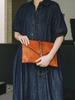 Johnature Handmade Retro Genuine Leather Rivet Clutch Bag High-quality Flip Cover Envelope Bag Shoulder Crossbody Bag