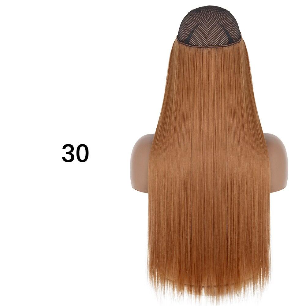 MERISIHAIR Clip-less Synthetic Hair Extensions Invisible Line Hairpiece 16 22 32 Inches Natural Black Brown Blonde for Women