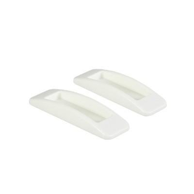 2 Pieces of Multifunctional Cabinet Handle Furniture Handle Plastic Self-adhesive Door Handle Wardrobe Sliding Door 2Pcs White