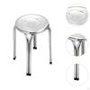 Stacking Stool Classroom Stools Stainless Steel for Kids and Adults Round Metal Furniture