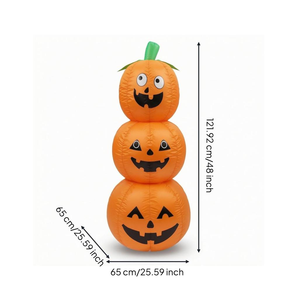 Stacked Pumpkin Inflatable Outdoor Spooky Pumpkins for Homeowners,
