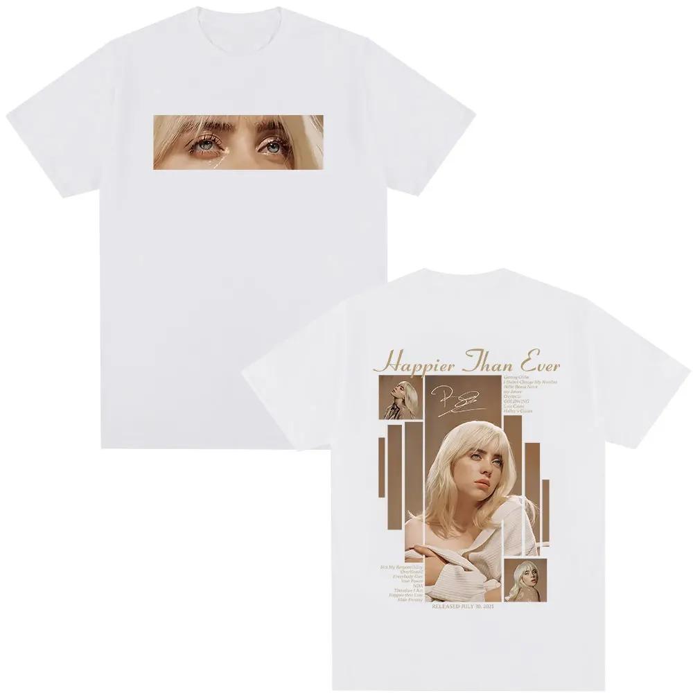 Billie Eilish Hit Me Hard and Soft Album Poster Graphic Print TShirts Men Women Fashion Cotton Tees Y2k Fashion Oversized Tops