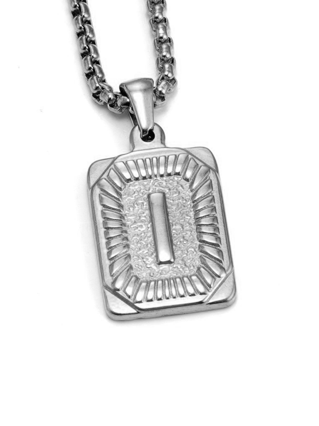 

Ожерелье с подвеской в ​​виде начальной буквы, Золотая кубинская цепочка из нержавеющей стали с алфавитом AZ, ювелирные изделия для мужчин и женщин, подарок 50cm