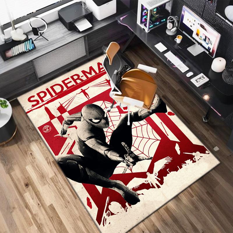 1PC Spider-Man Rug - home decoration Carpet For Living Room Bedroom Flooring Computer Chair Area Rug