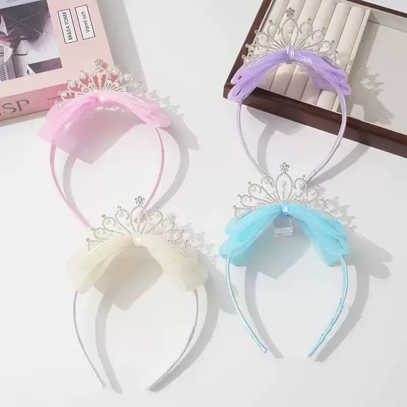 [YNOBUN] Prinzessinnenkrone für Kinder, Schmerzloses Haaraccessoire für Mädchen, Haarreif, Baby-Haarspange, Niedliches Design für Fotoshootings - bl
