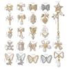 10 bucăți Fluture Zircon Decor unghii Bijuterii Zircon Cristal Perle Pandantiv Manichiura Strass de înaltă calitate Accesorii