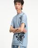 THEMUSEUMVISITOR Flower Overfit T-Shirt (Dead Blue)
