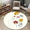 Serene Round Mandala Multicolor Floor Rug, Non-Slip Floor Mat for Nursery