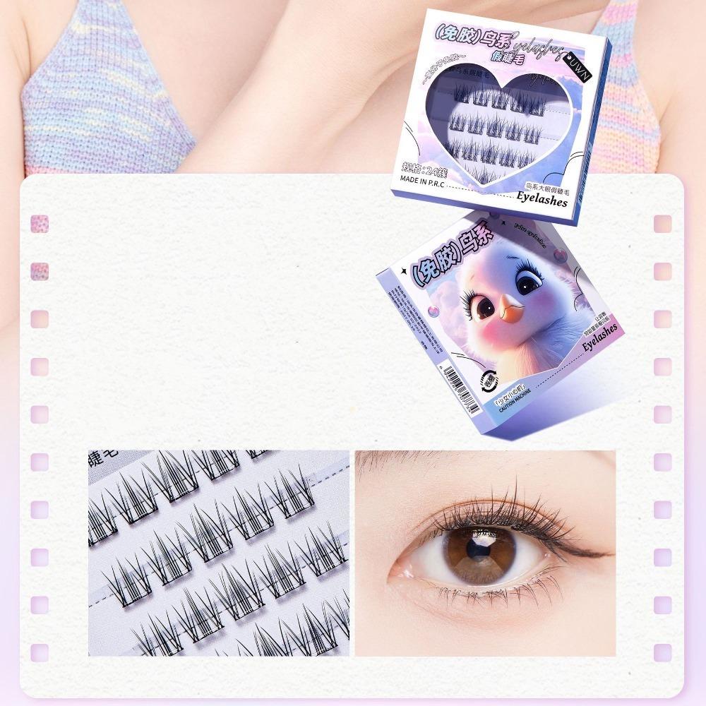 

Dense Self-adhesive Lash Clusters Extension Glue Free Fake Lashes Women/Girls Bird