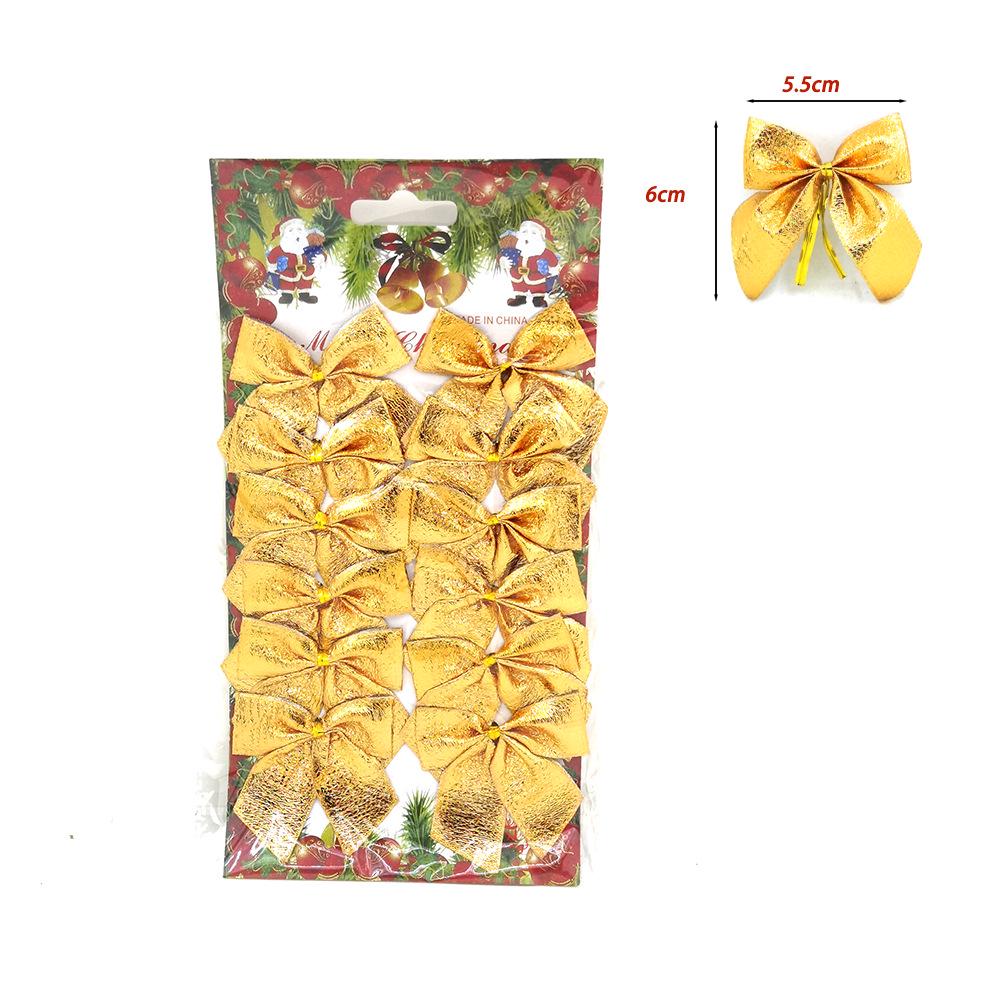 Christmas Bows Ornaments - Pack of 12 Holiday Decorations & Gifts