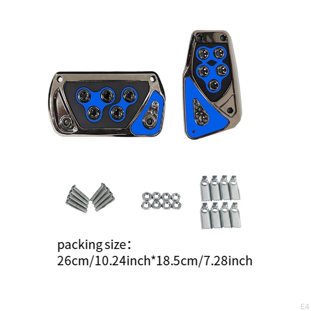 Car Foot Pedal Pads Set Brake Accelerator Covers Anti Slip Garage Replacements Nonslip for