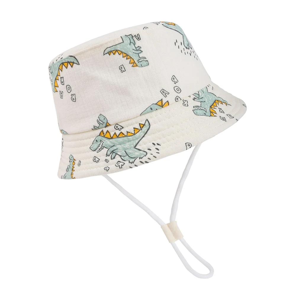 Panama Summer Cotton Yarn Breathable Baby Boys and Girls Sun Hats Toddler Beach Cap Kids Fisherman's Hat Baby UV Protection Cap