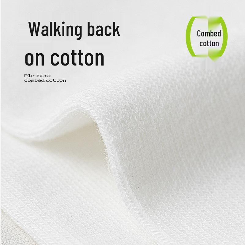 Men's Pure Cotton Mid-Calf Deodorant Sports Socks - Sweat-Absorbent & Breathable for Autumn/Spring