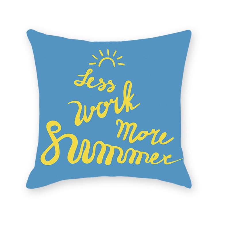 INS Style Faux Soft Throw Pillow Cover - Letter Print Home Decor for Sofa & Living Room