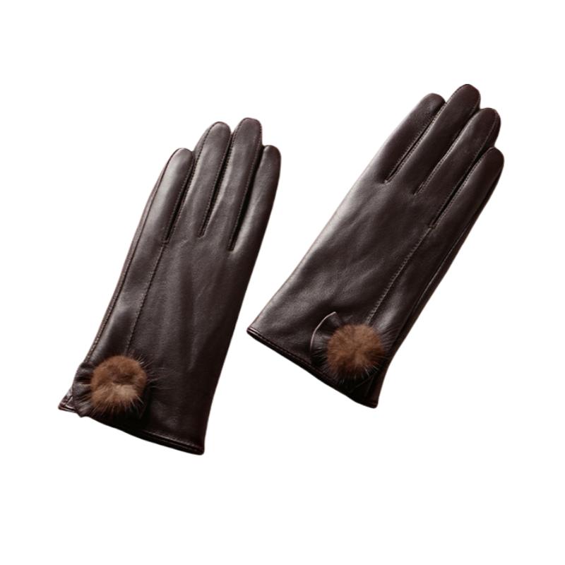 High Quality Elegant Women Leather Gloves Genuine Screen touch Gloves Autumn Spring Winter Thermal Trendy Female Glove