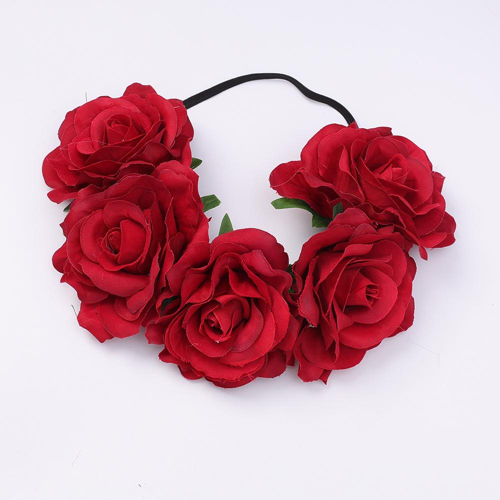 Bohemian Rose Wreath Headband for Halloween Party
