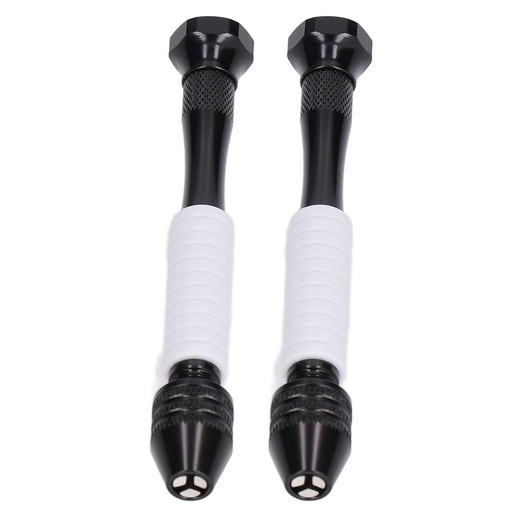 2Pcs Hand Twist Drill Handheld Adjustable Pin Vise Drill Bit Chuck 0.3?3.2mm Clamping Range