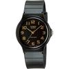 CASIO Analog Watch, Cheap Casio MQ-24-1B2L, Urethane Strap, Unisex, Black & Gold Arabic N...