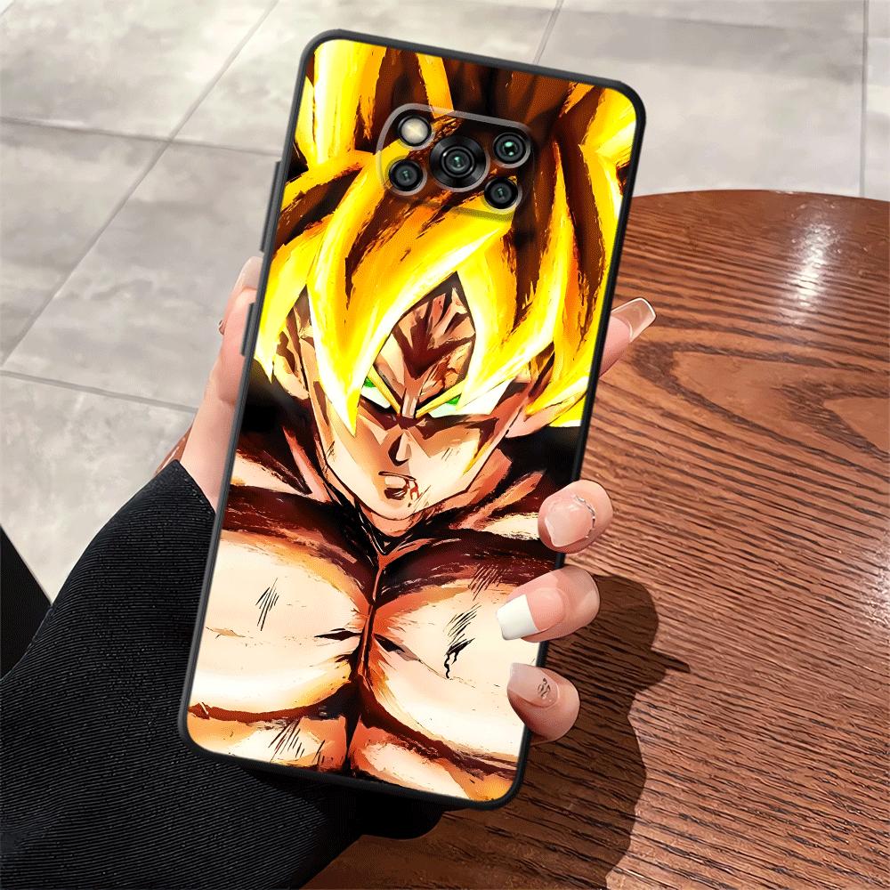 Case for Xiaomi Poco F8 C61 M3 M4 M7 Pro C75 M5 F3 F1 C50 C71 X3 X4 X5 X7 Pro Black Soft Phone Cover Dragon Ball Cool Vegeta