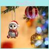 Creative Acrylic Cartoon Owl Car Rearview Mirror Decoration For Unique Interior Style