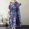 Short Sleeve Plus Size Cotton Vintage Floral New In Dresses for Women Casual Loose Long Summer Dress
