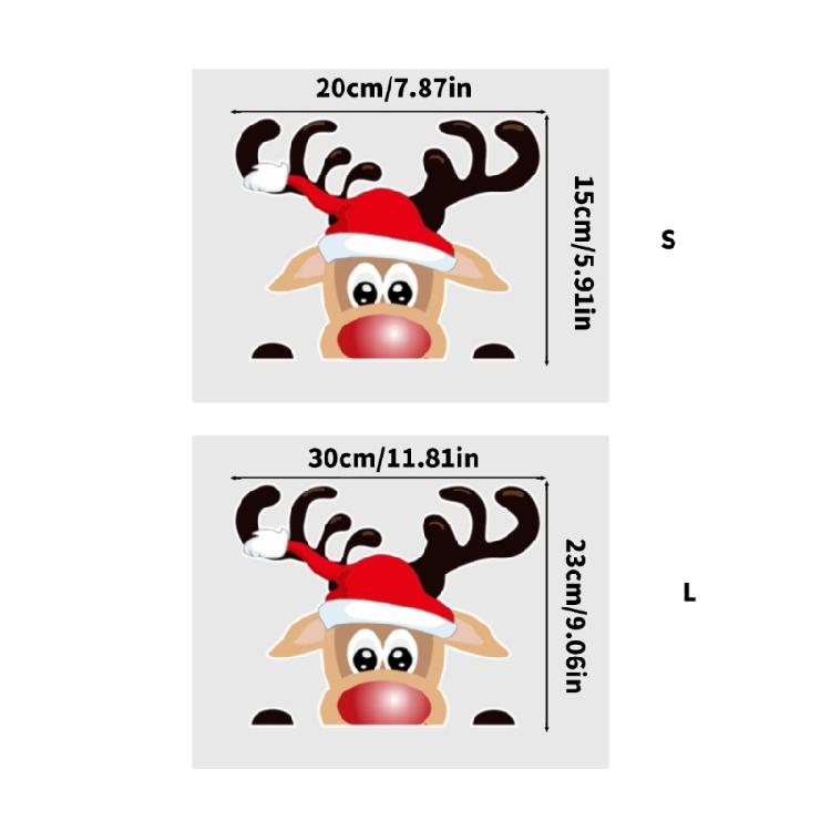 Santa & His Reindeer Car Glass Decal Vehicle Window Sticker Car Window Ornament Vehicle Accessories for Rear Window