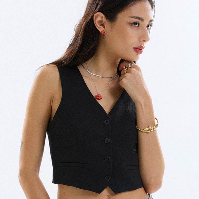 CALLOUTNEWYEAR Chubby Lips Necklace - 25mm_RED (Silver92.5)