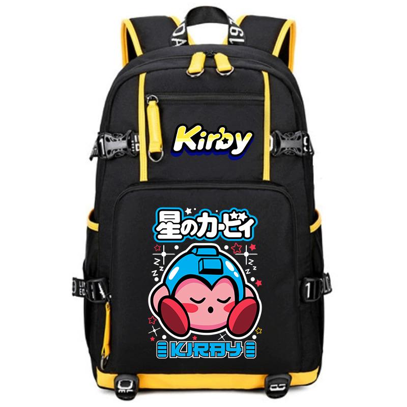 Kirby Cartoon Print Studentenrugzak Grote Capaciteit Reis Schooltas voor Kinderen Tieners