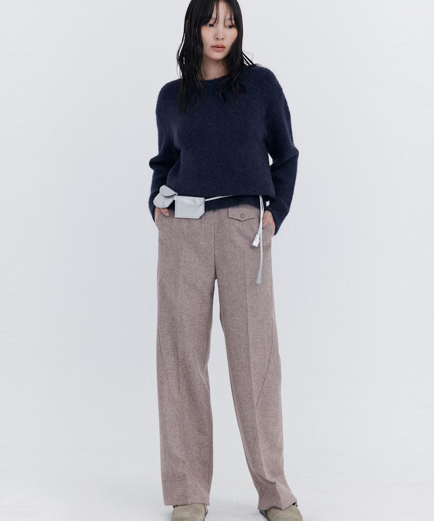 WNDERKAMMER Alpaca Boucle Knit Pullover_Navy