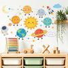 Cartoon Painted Astronaut Planet Space Bedroom Home Decoration Wall Stickers