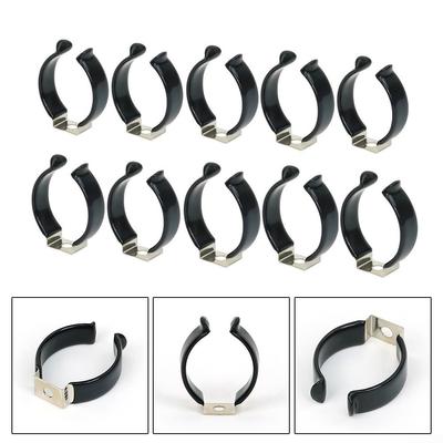 10x Narrow Base Tool Spring Terry Clips Pipe Clamp Heavy Duty Tool Storage Strap