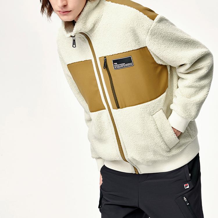 Fila Fleece Lined Casual Jacket Men Outerwear Light-Green F11M148501F-LG